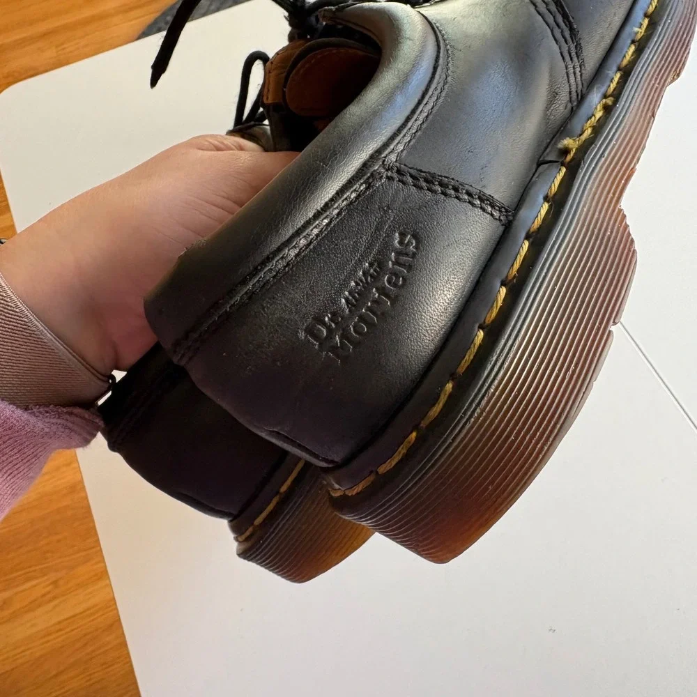 Dr. Martens 8053 Padded‎ Collar Oxford Mens Size 9 Black Made In England Vintage